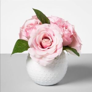 ISO 2artificial rose/peony pink dot vase opalhouse